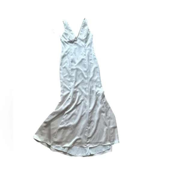Amsale Bridesmaid Dress 'Leif' in Champagne Fluid Satin Size 10 NWT